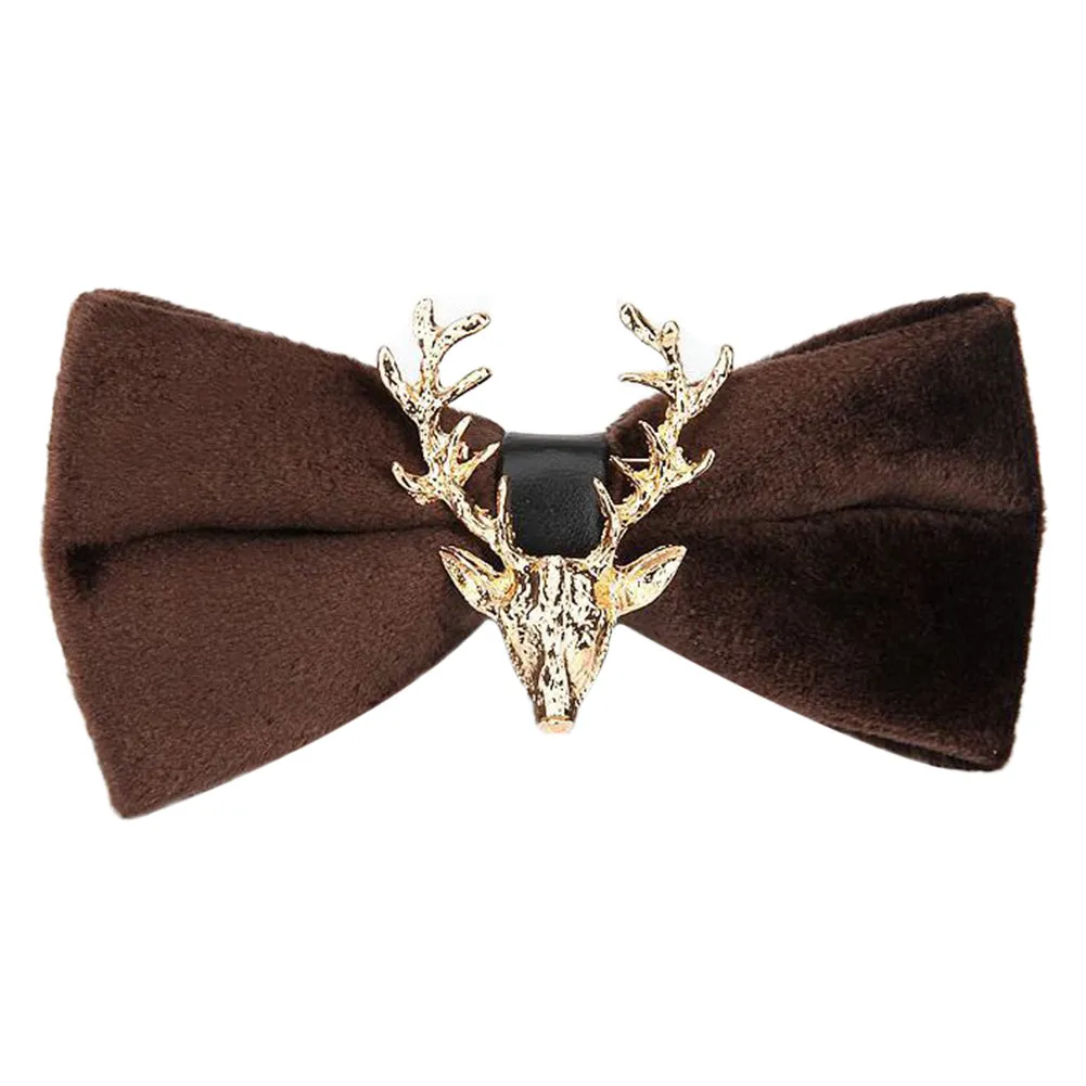 Elk Christmas Pre-tied  Bow Tie 7 Colors