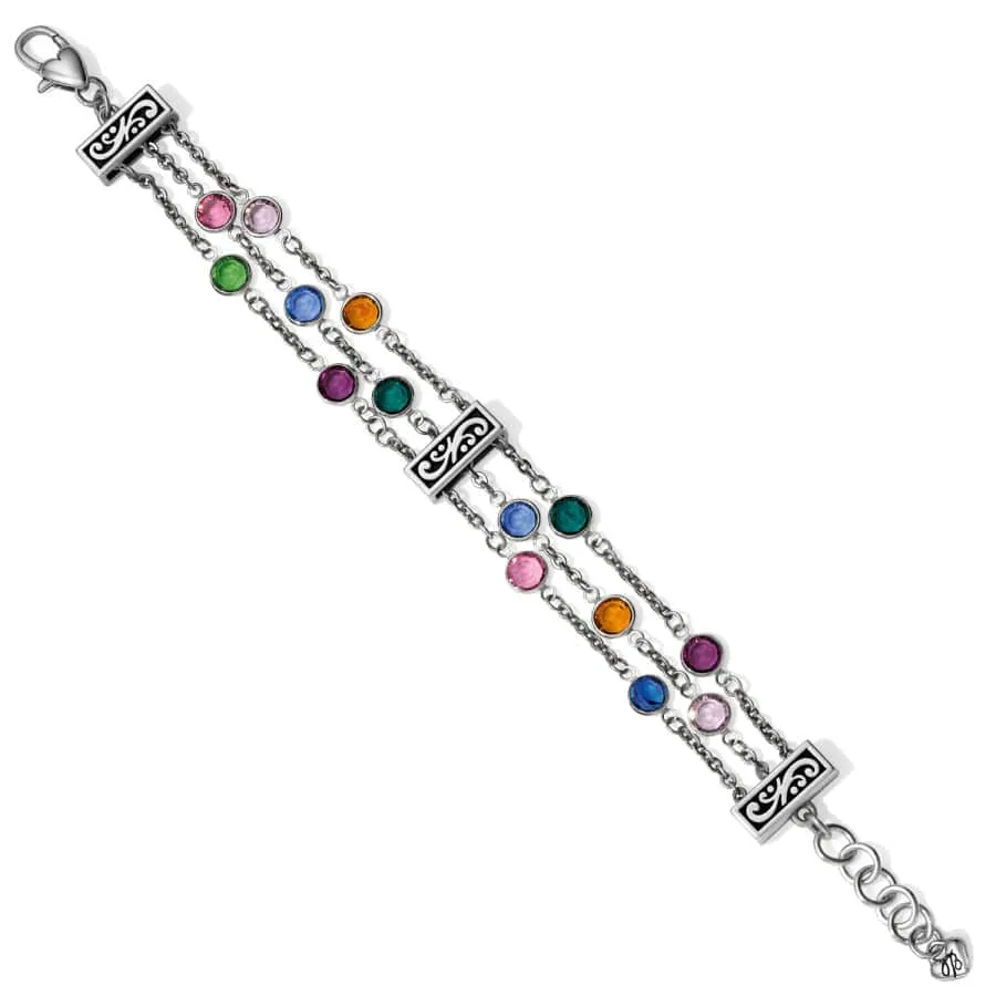 Elora Gems Tri Strand Bracelet