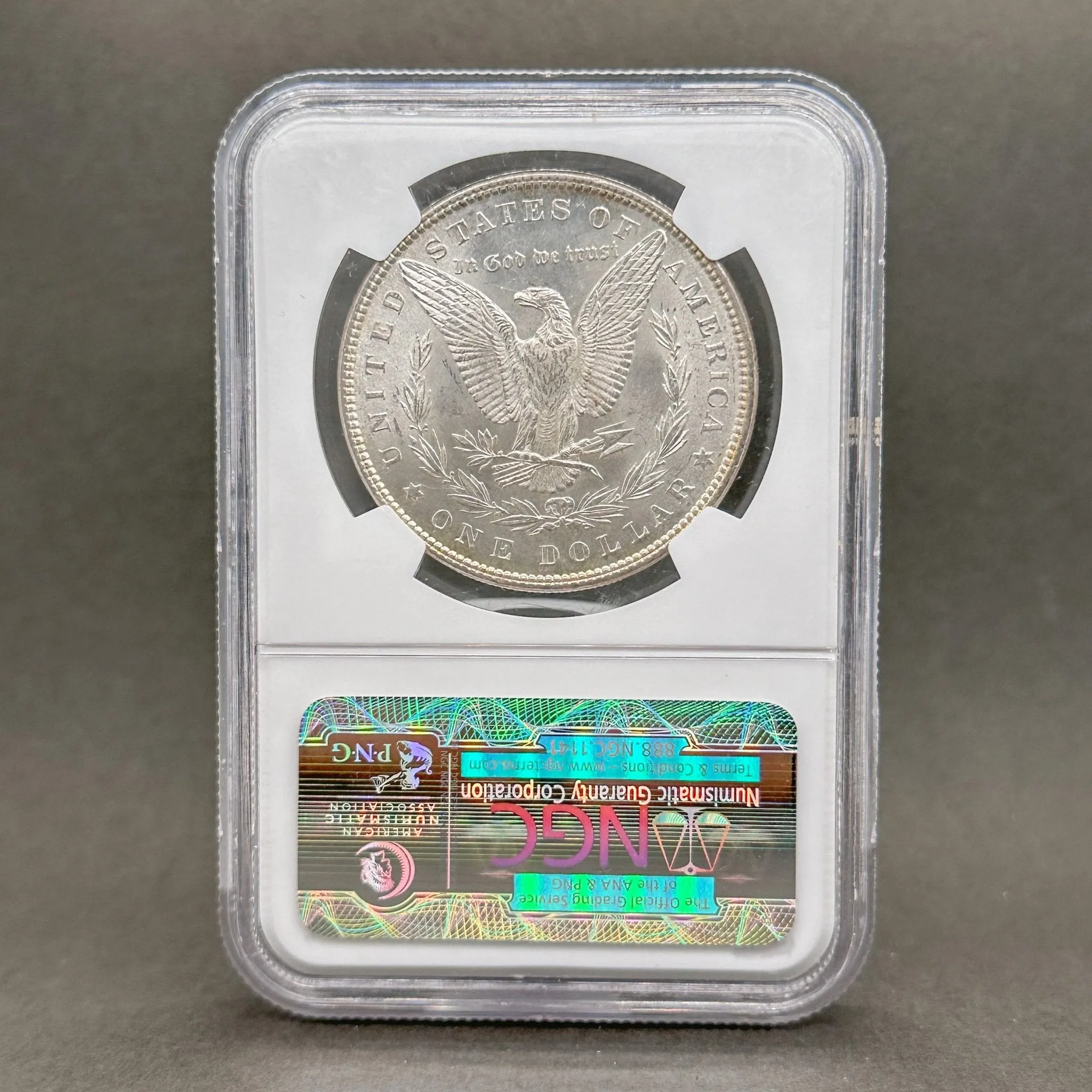 Estate 0.900 Fine Silver 1882 S$1 Morgan Dollar NGC MS 64