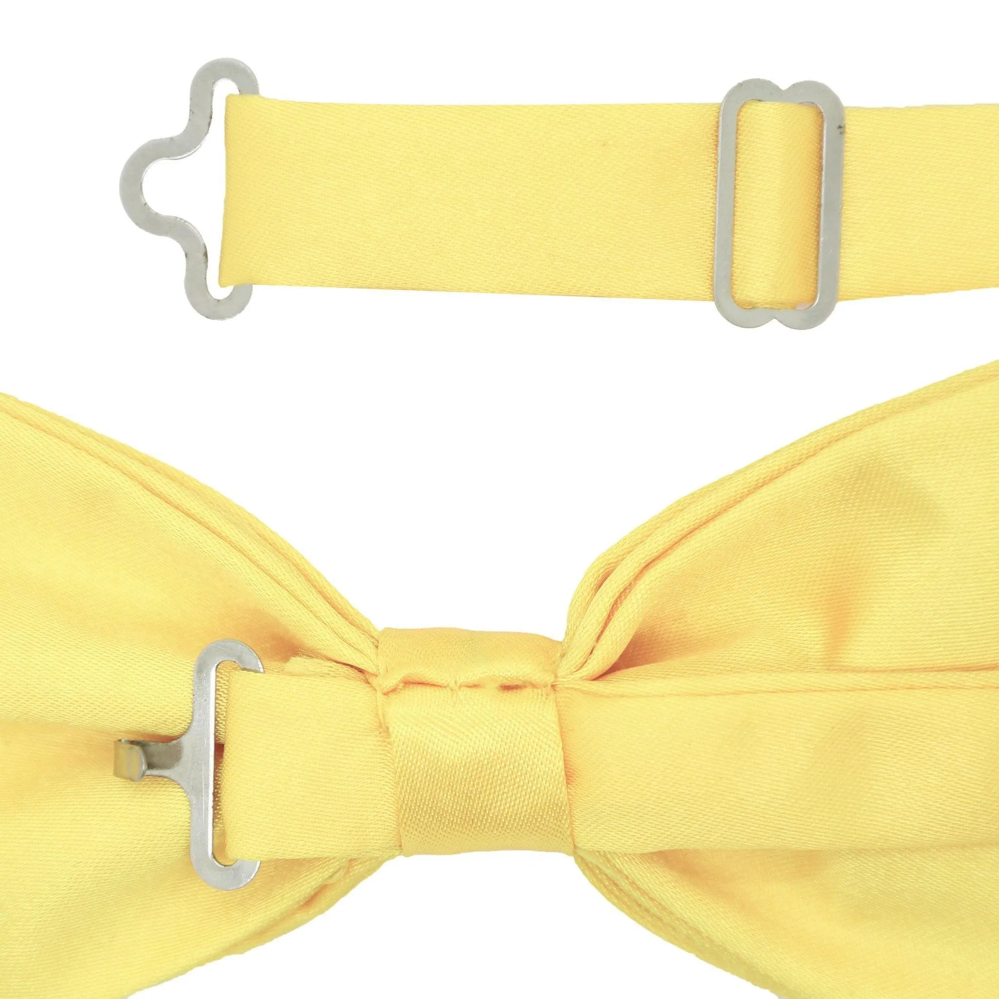 Gia Yellow Satin Adjustable Bowtie