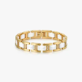 Gold Ceramic Watch Band Bracelet