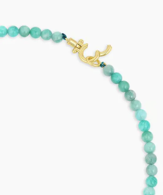 Gorjana Carter Gemstone Necklace - Blue Amazonite