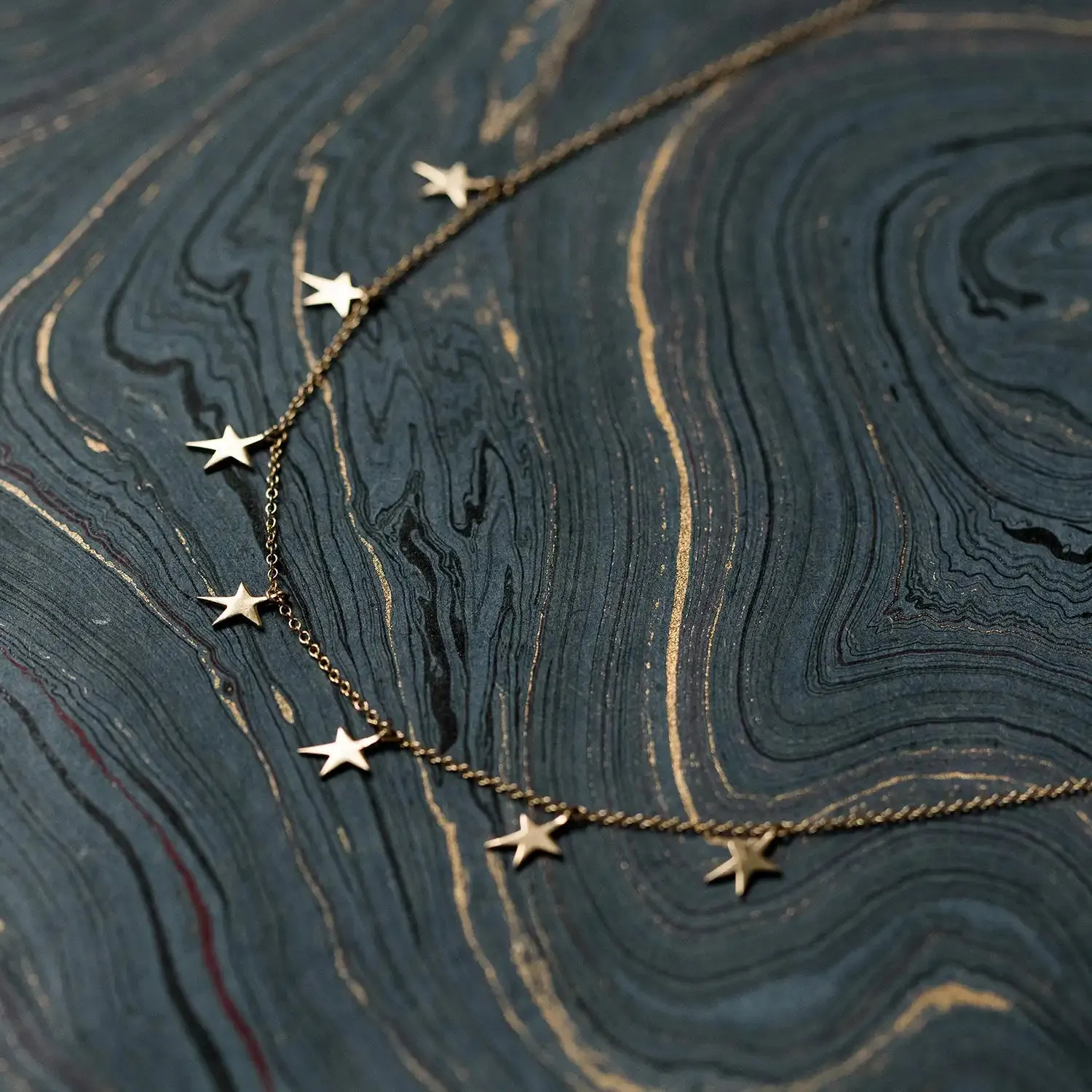 Guidance multi star necklace - 14k yellow gold