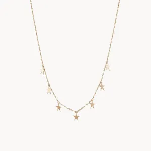 Guidance multi star necklace - 14k yellow gold