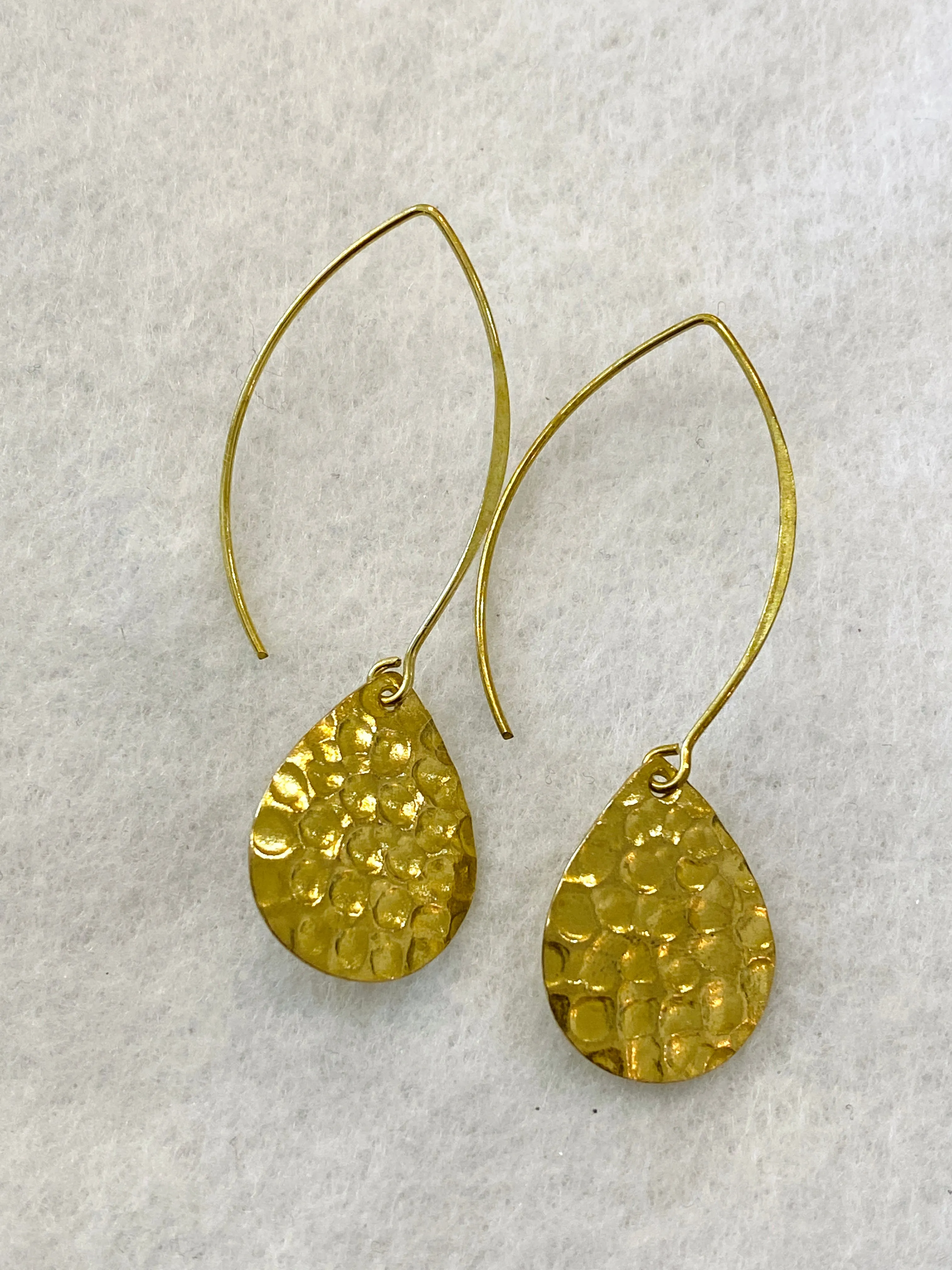 Hand Hammered Teardrop Earrings