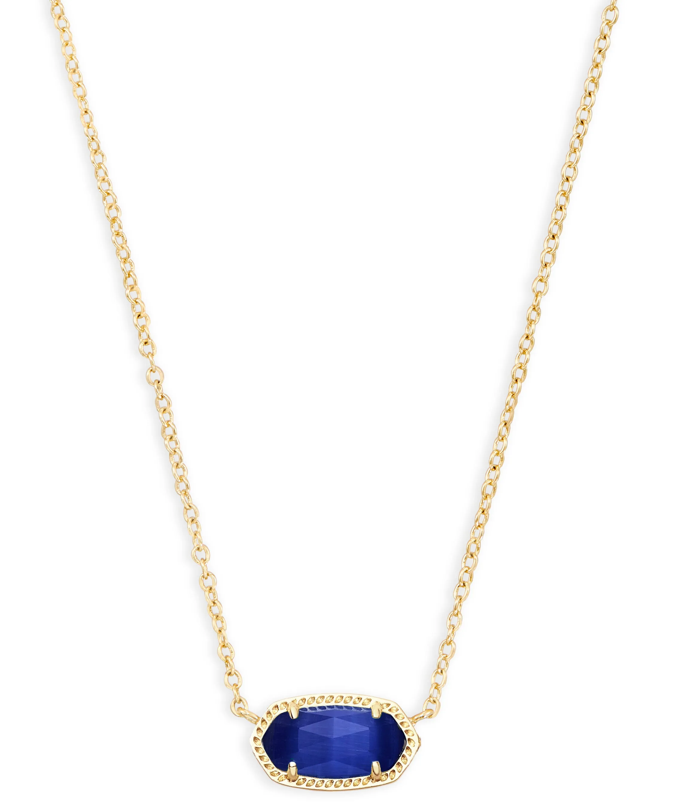 Kendra Scott Elisa Pendant Necklace - Cobalt Cats Eye/Gold