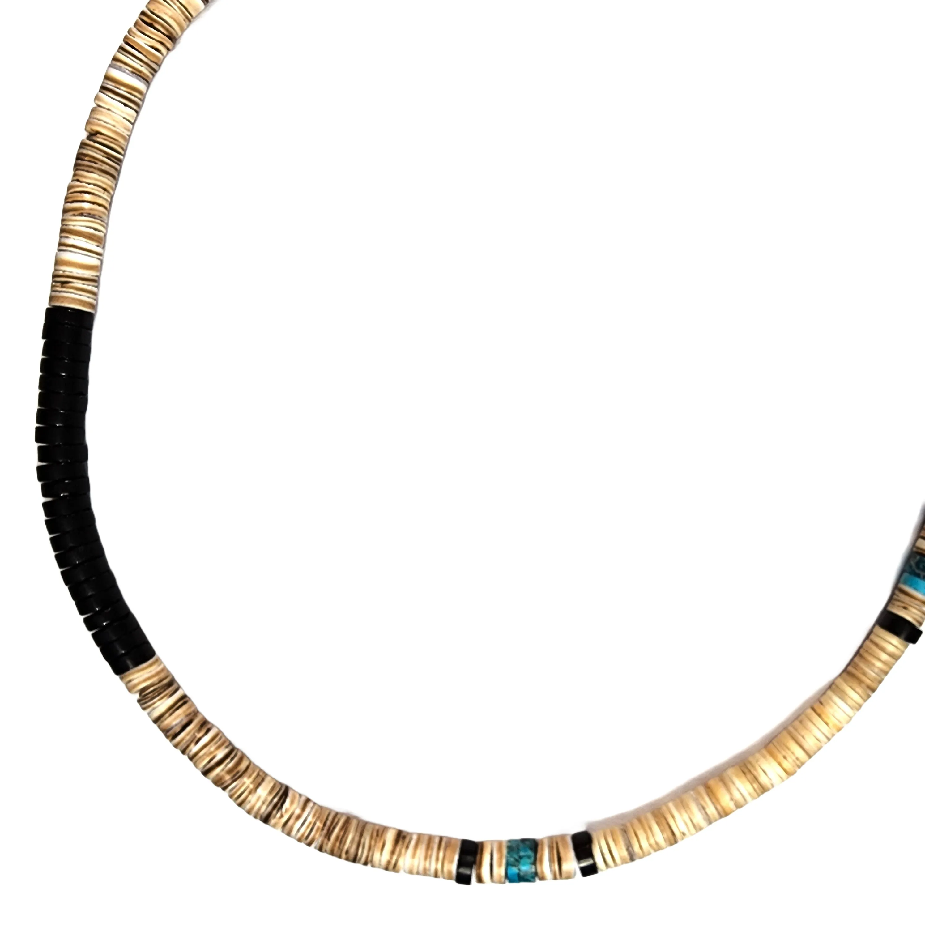 Kewa Pueblo Hand-rolled Necklace - 24 Long