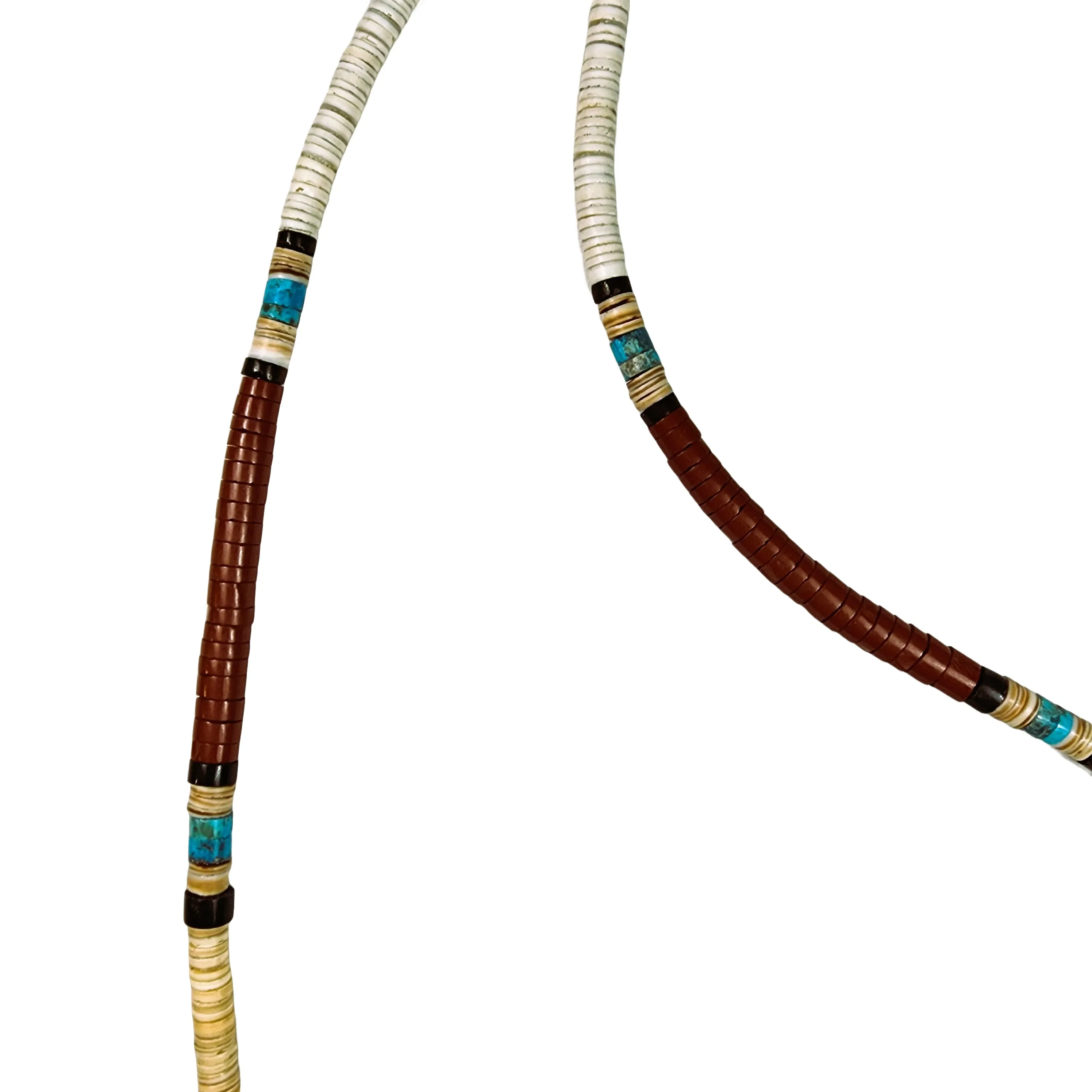 Kewa Pueblo Hand-rolled Necklace - 24 Long