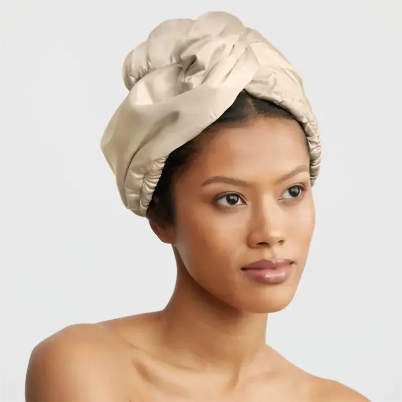 KITSCH | Satin-Wrapped Hair Towel - Champagne