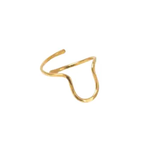 Lara Hammered Ring in Brass