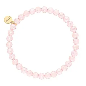 Lizas Clairsville 6mm Round Crystal Bracelet Light Rose