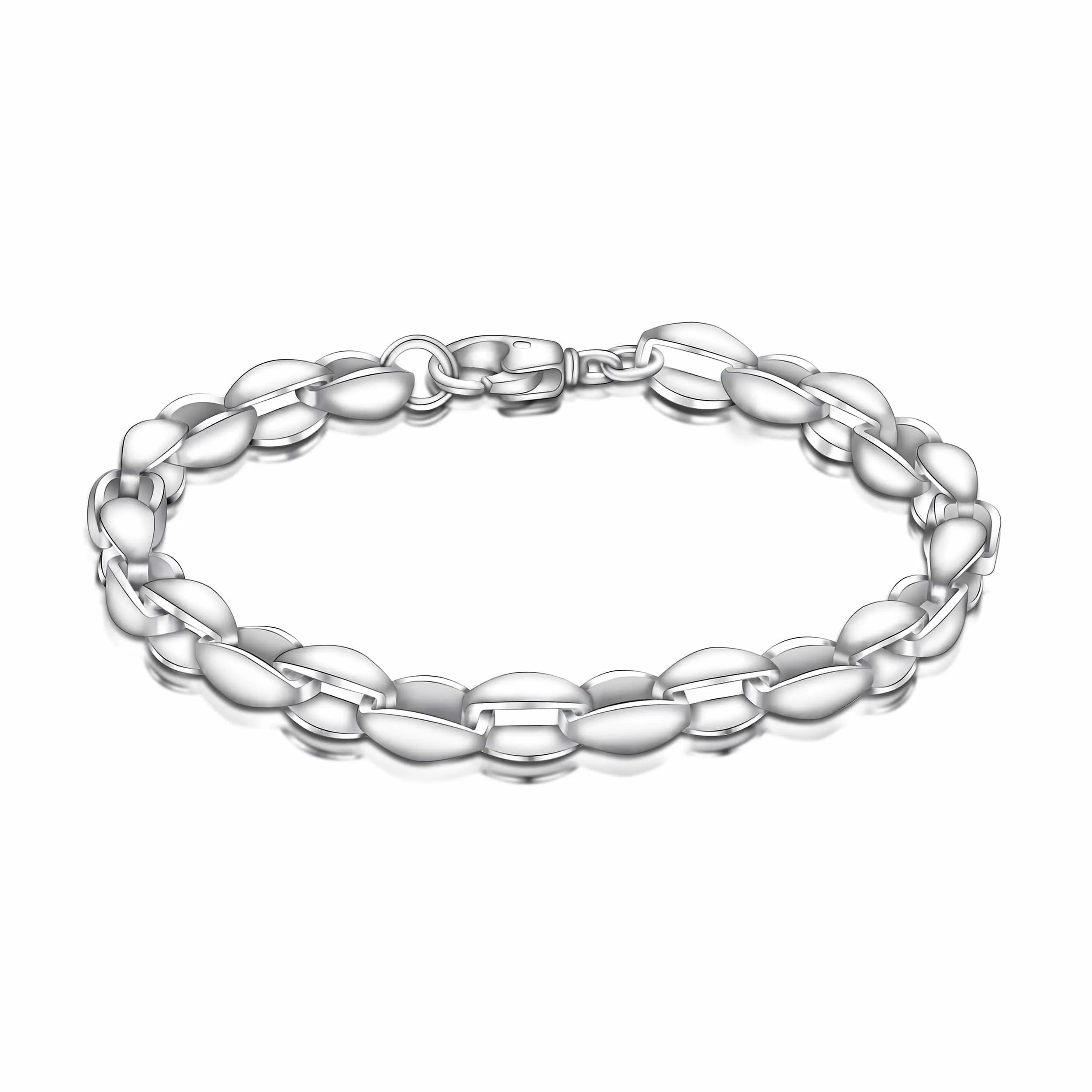 Men's Rocker Bikers Sterling Silver Bracelet