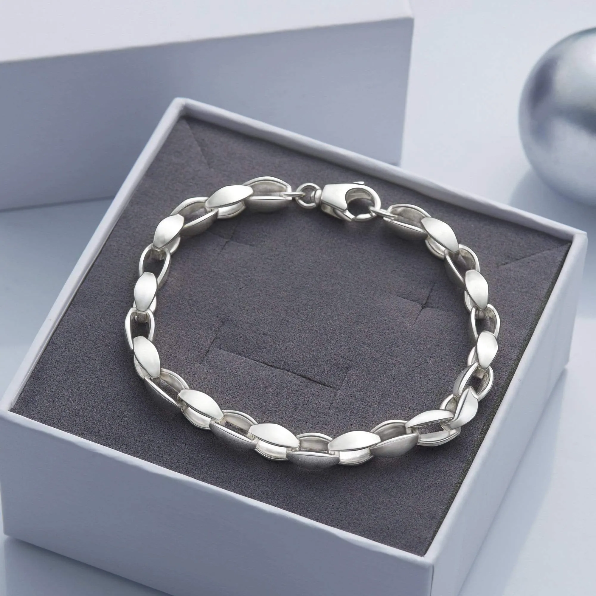 Men's Rocker Bikers Sterling Silver Bracelet