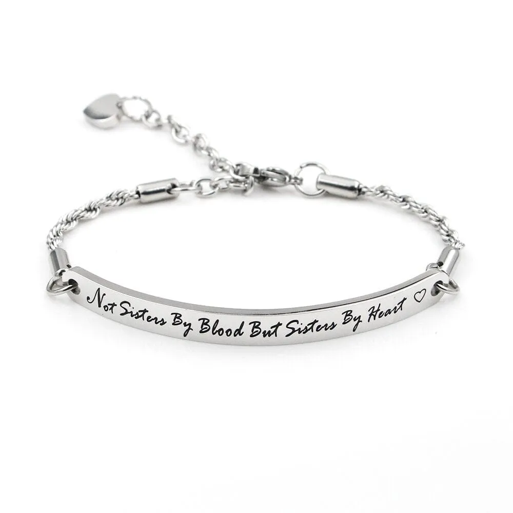 Not Sisters By Blood But Sisters By Heart Bracelet