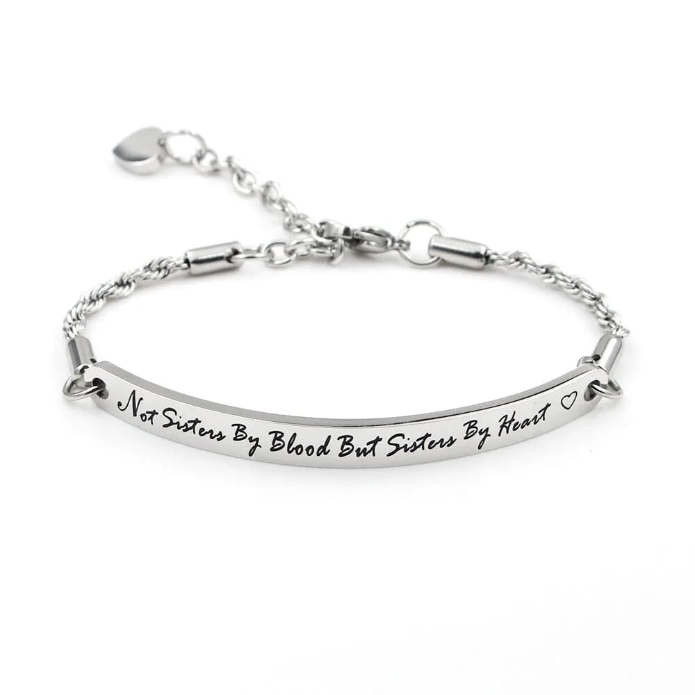 Not Sisters By Blood But Sisters By Heart Bracelet