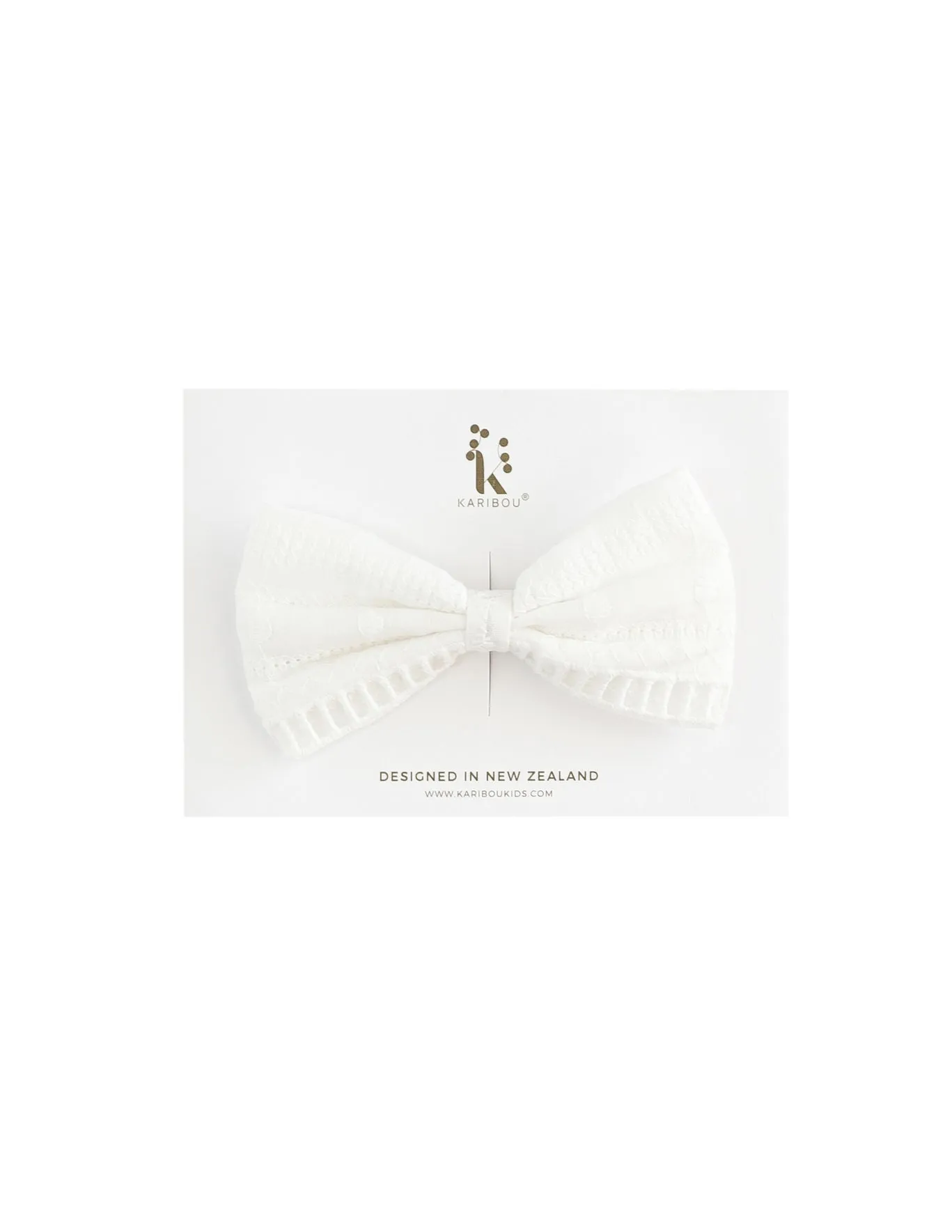 Nova Textured Cotton Bow - White