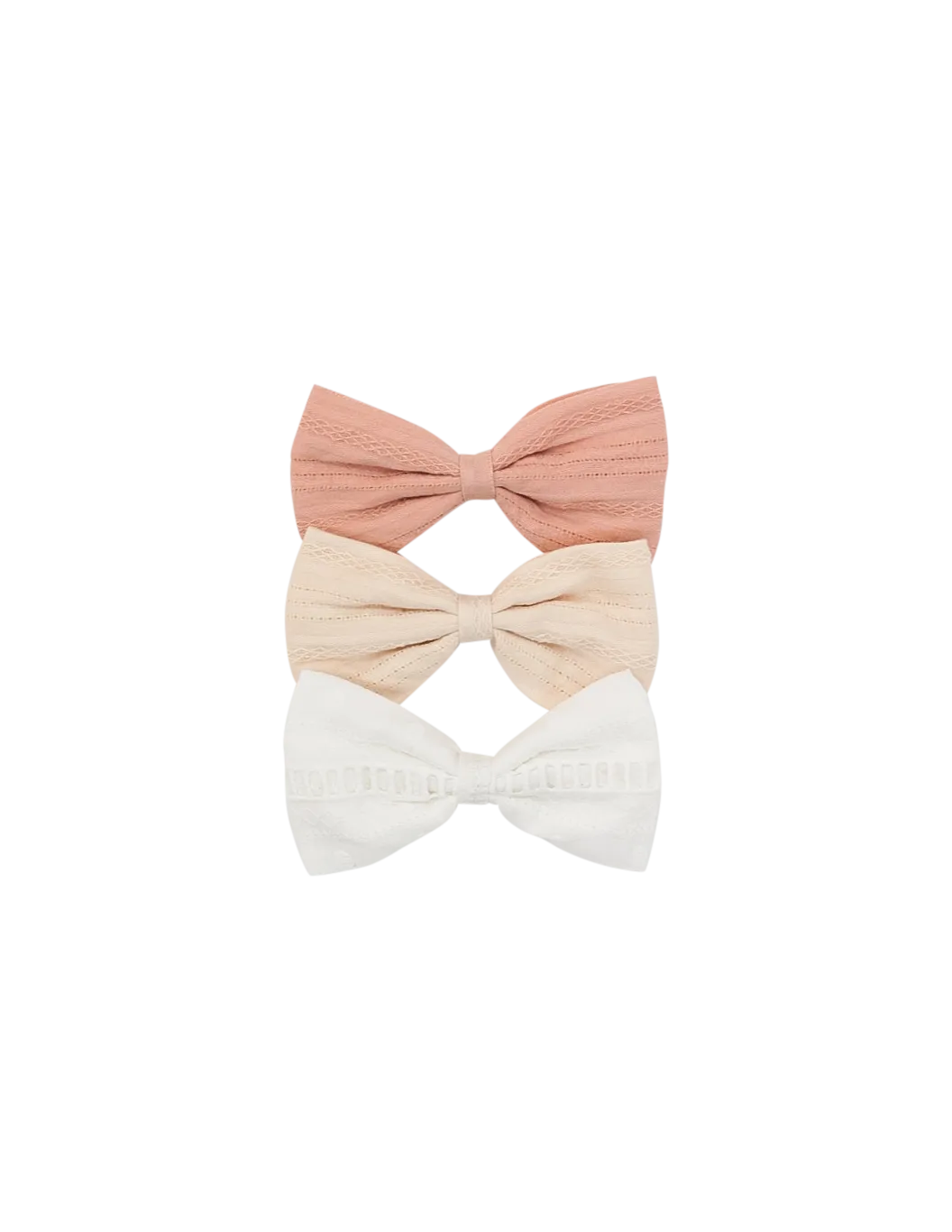 Nova Textured Cotton Bow - White