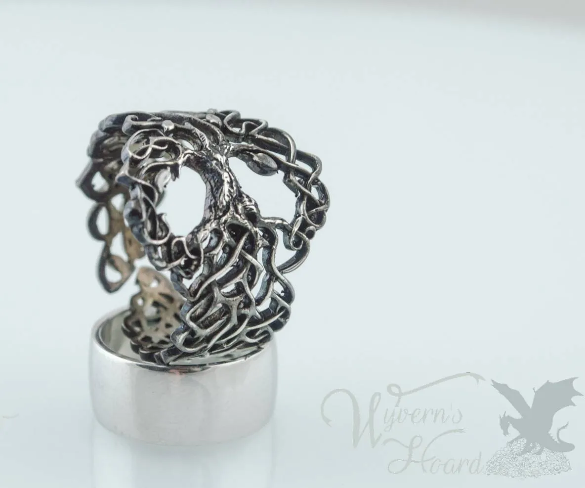 Ornate Yggdrasil Sterling Silver Ring