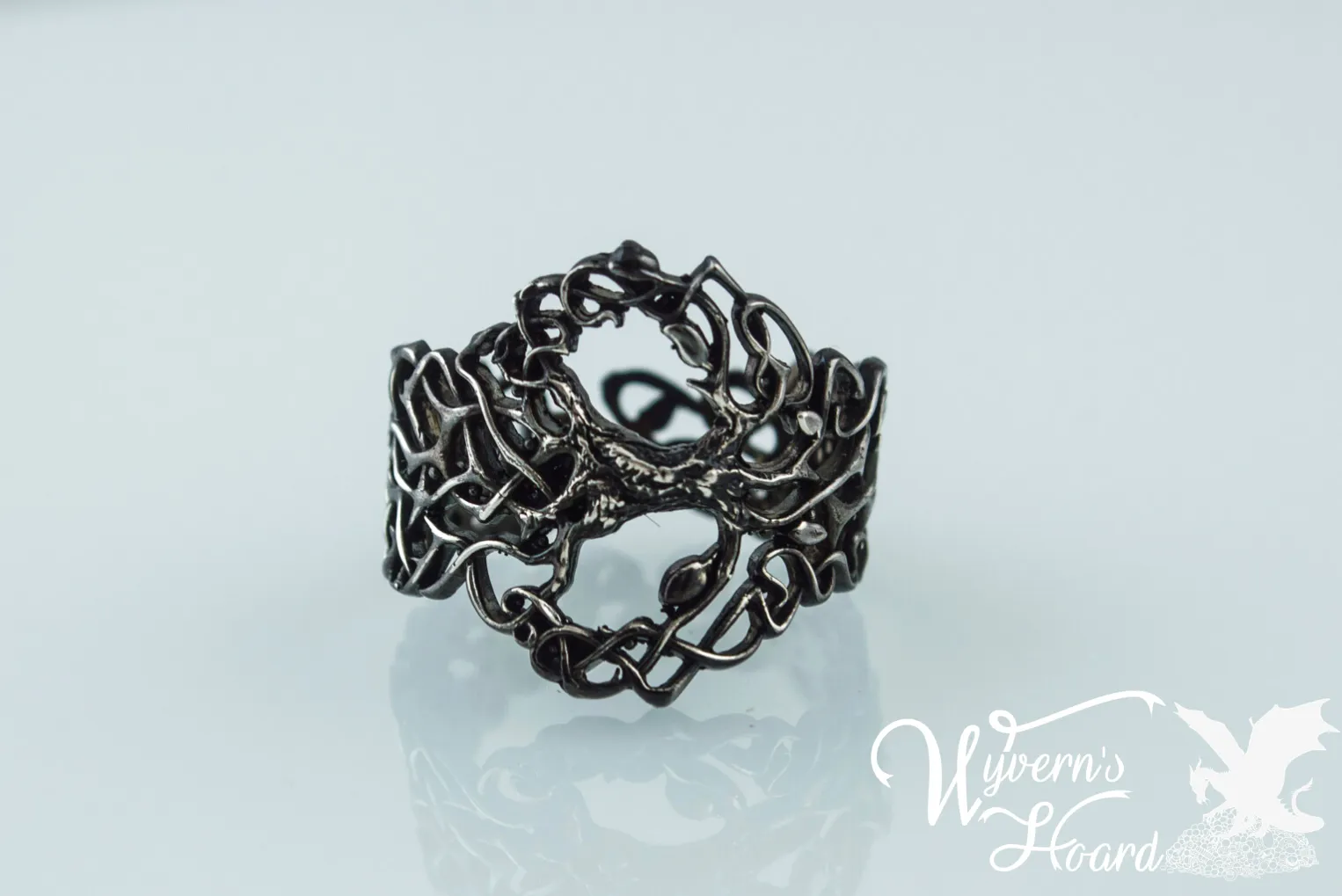 Ornate Yggdrasil Sterling Silver Ring