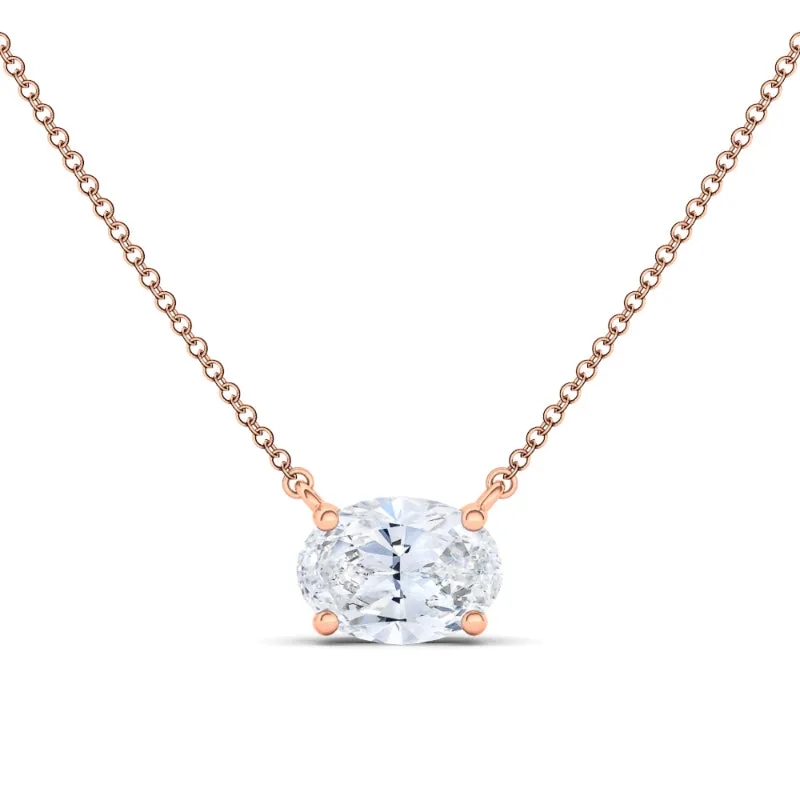 Oval Diamond Necklace