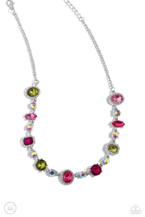 Paparazzi Dramatic Debut Multi Necklace & Earring Set