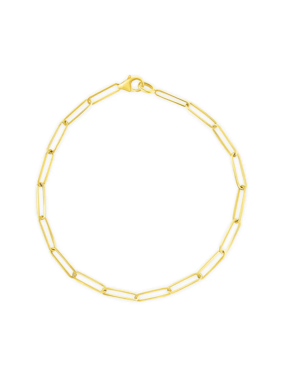 Paperclip 'S' Bracelet 14K