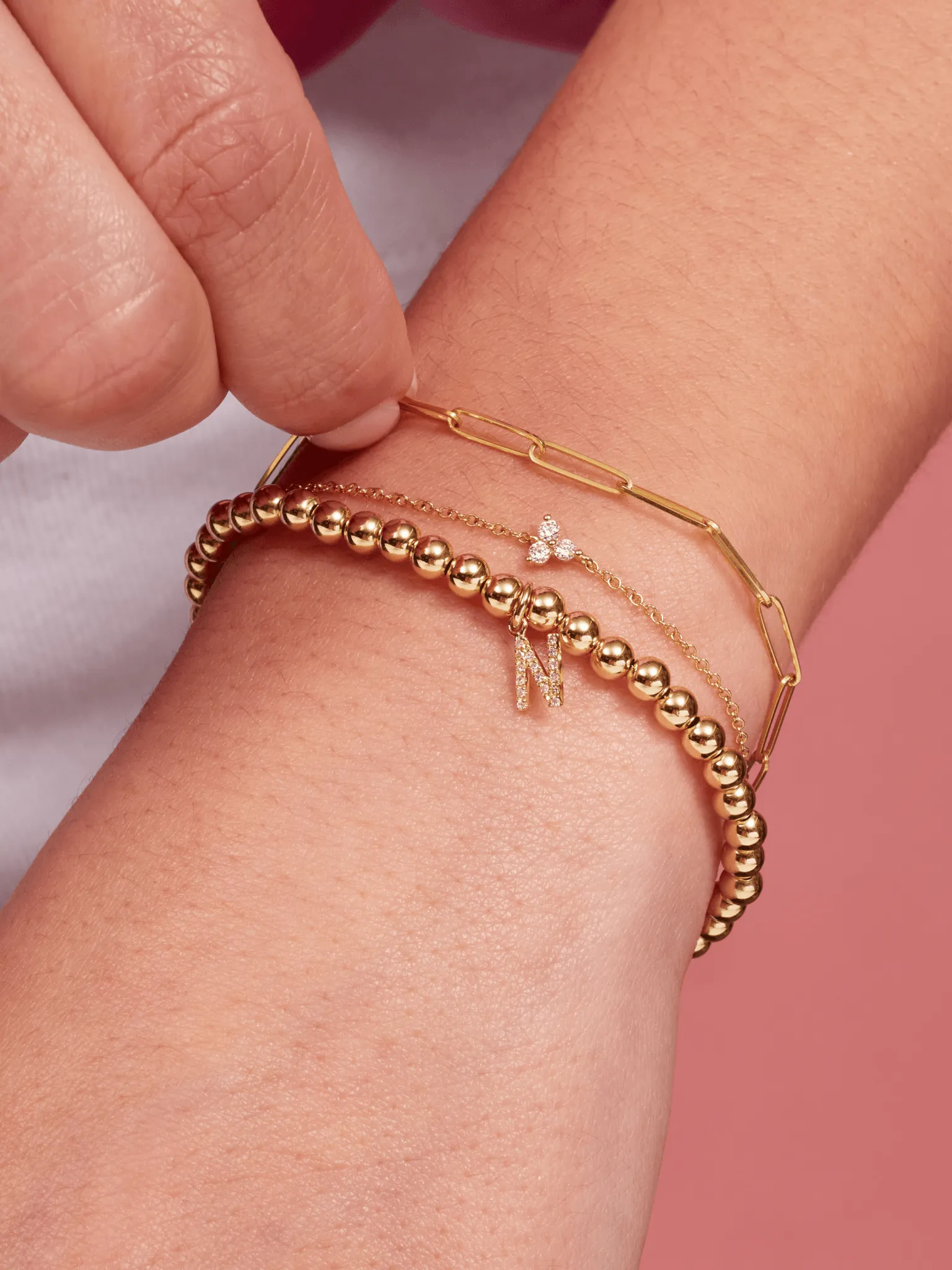 Paperclip 'S' Bracelet 14K