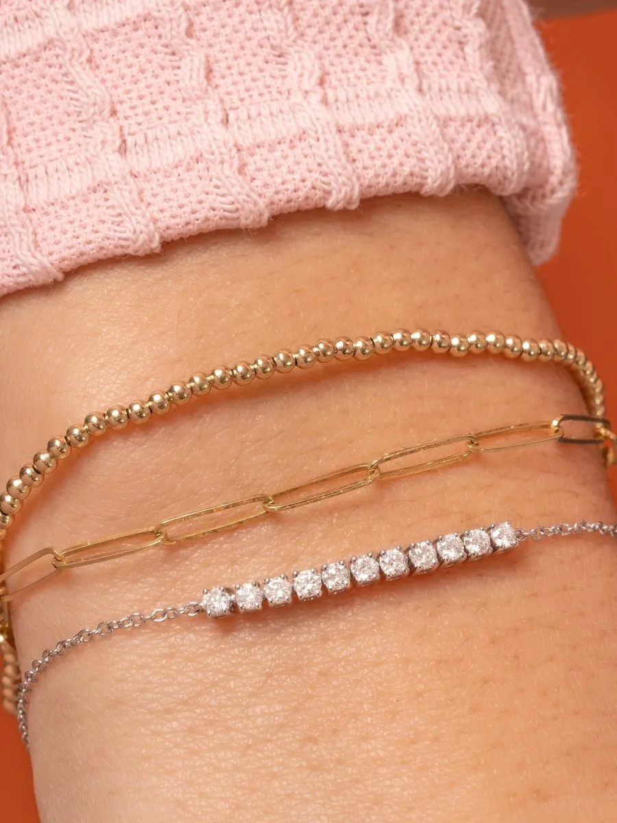 Paperclip 'S' Bracelet 14K