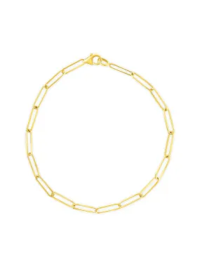 Paperclip 'S' Bracelet 14K