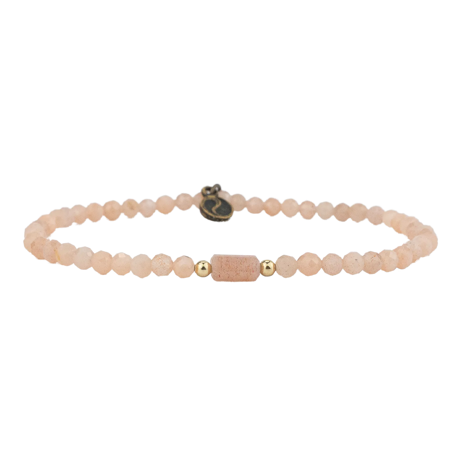 Peach Moonstone Mini Gemstone Bracelet