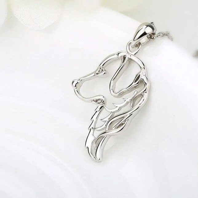 Pet Dog 925 Sterling Silver Fashion Pendant Necklace