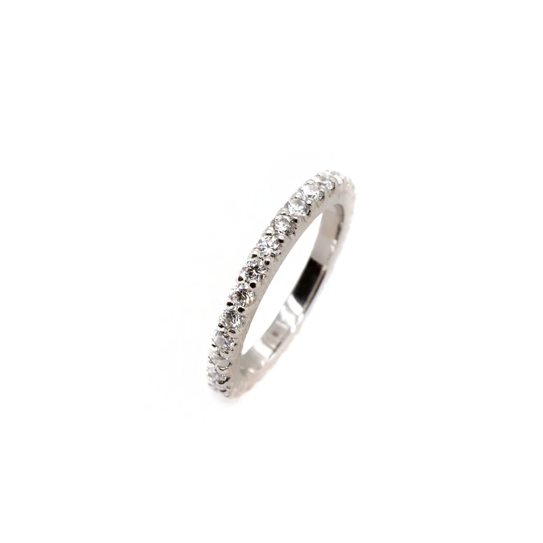 Platinum Diamond Wedding Band 0.96 CTW