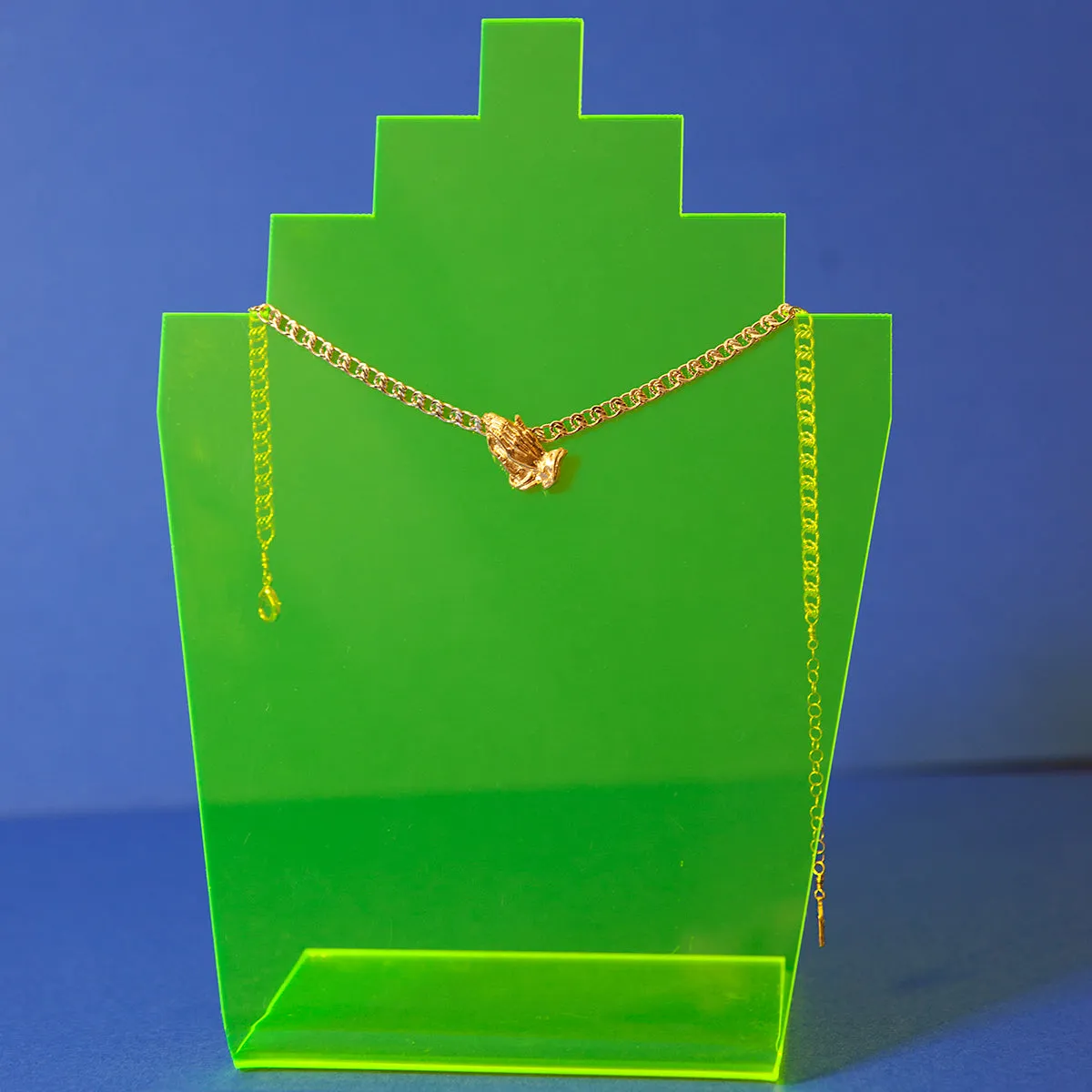 Prayer Hands Chain Link Necklace