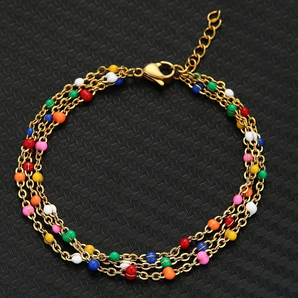 Pretty Double Layered Adjustable Bracelet