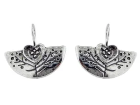 Romantic silver earrings designer jewelry for women