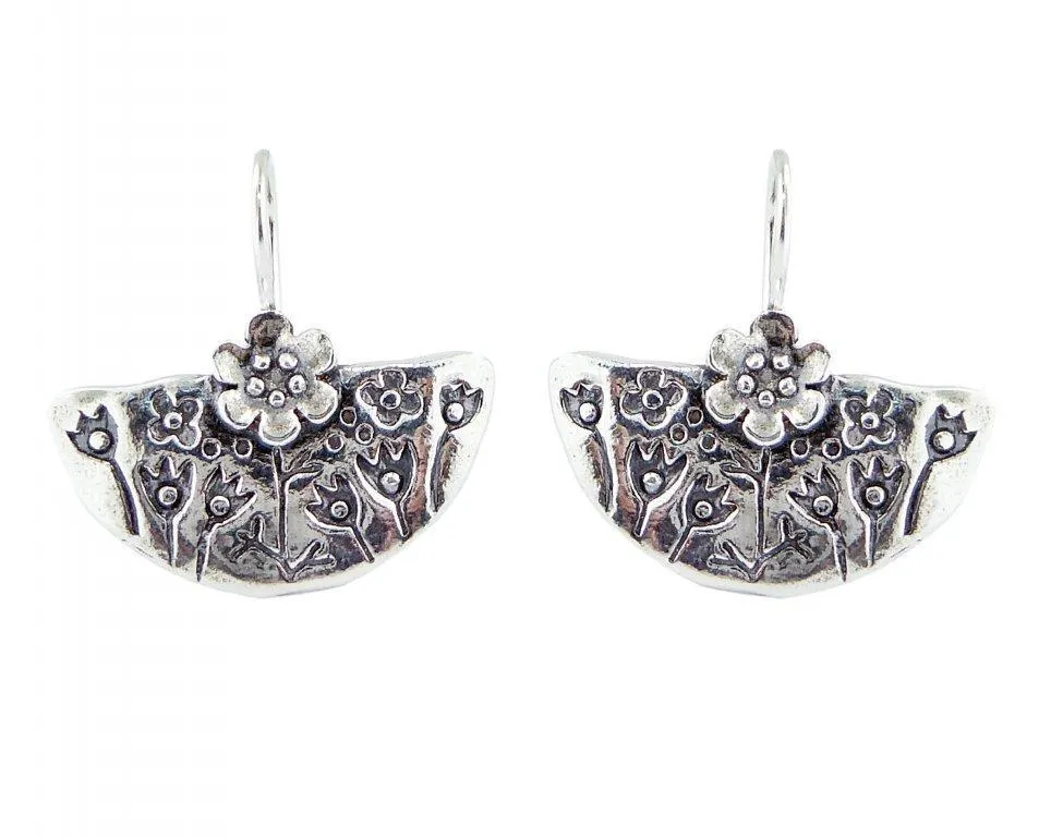 Romantic silver earrings for women Bluenoemi Israeli Jewelry