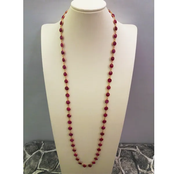 Ruby Jeweled Chain Necklace