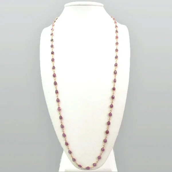 Ruby Jeweled Chain Necklace