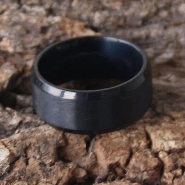 Sanity’s Band Ring Collection - Black Steel Ring - R56