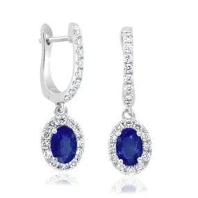 Sapphire and Diamond Earrings