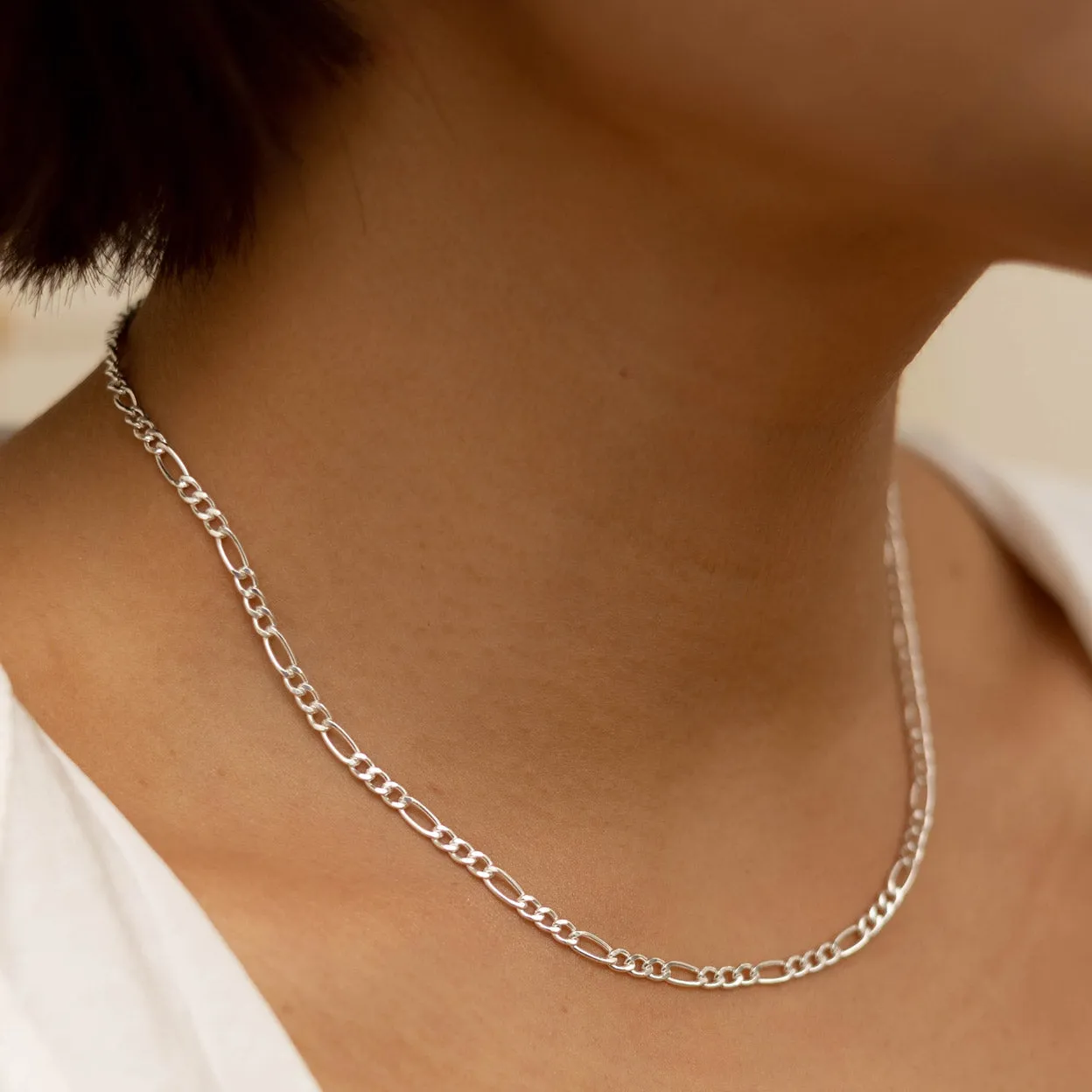 Silver Figaro Necklace