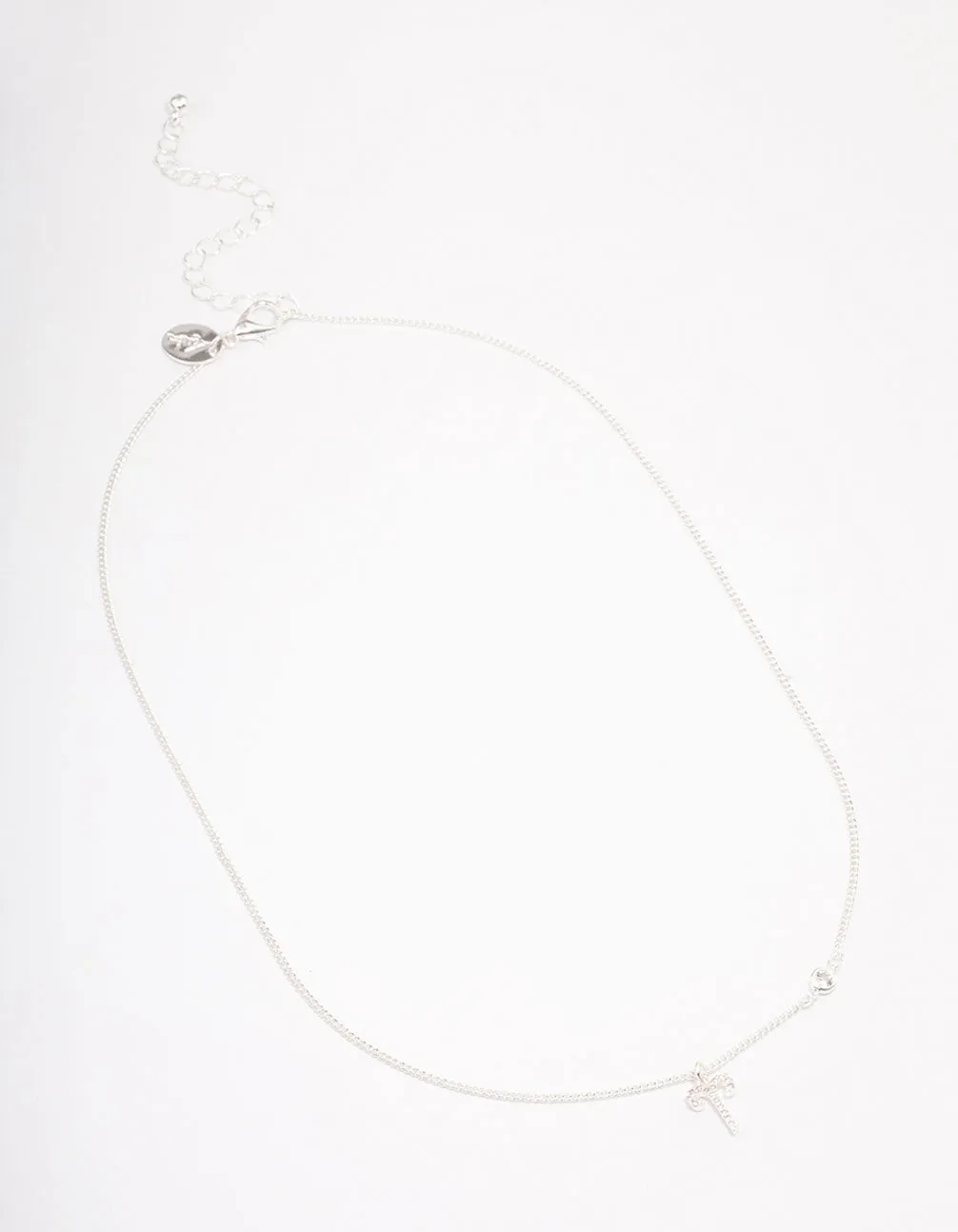 Silver Plated Aries Necklace With Cubic Zirconia Pendant