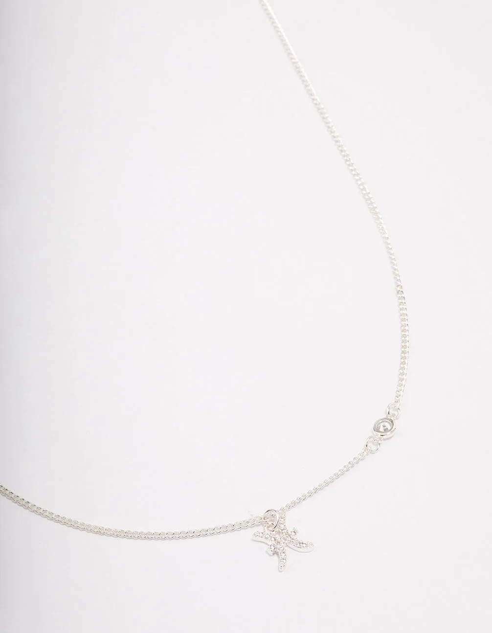 Silver Plated Pisces Necklace With Cubic Zirconia Pendant