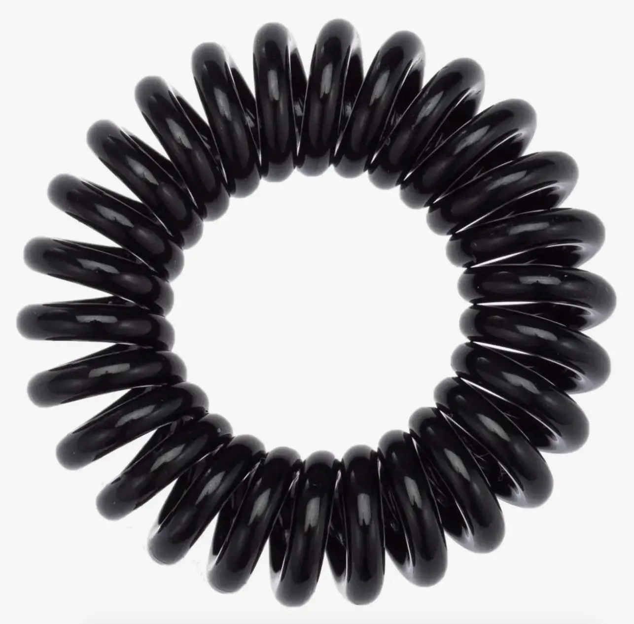 Spiral Hair Ties 4 Pack - Black