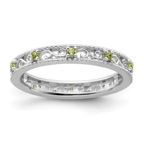 Stackable Expressions Peridot Ring in Sterling Silver