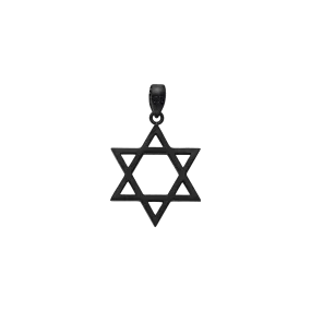 Star of David Pendant - Black