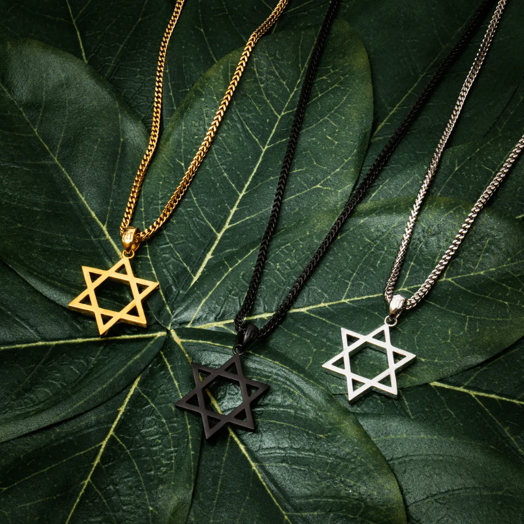 Star of David Pendant - Black