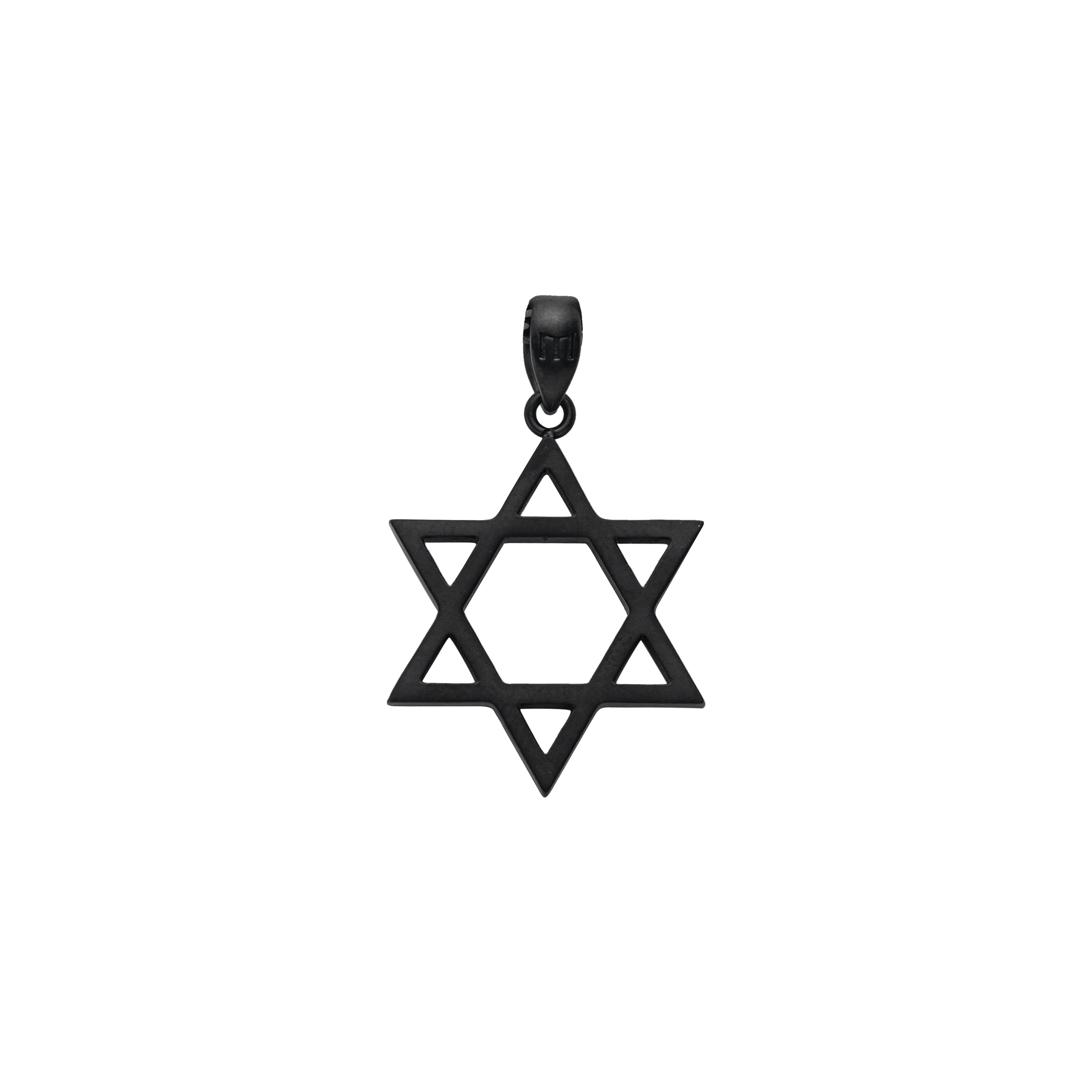 Star of David Pendant - Black