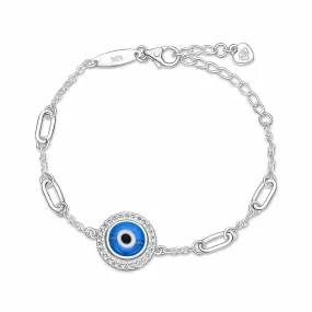 Sterling Silver Evil Eye Bracelet Third Eye Bracelet