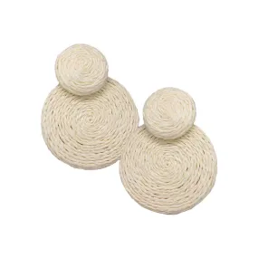 Swirl Double Raffia Link Earrings